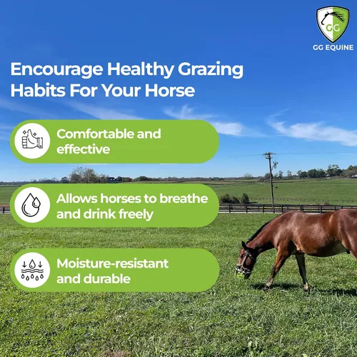 Miniatura 3 de GG Equine GreenGuard - Bozal de pastoreo para caballo, accesorios para caballos más ligeros y duraderos, cómodo bozal para caballos con flujo