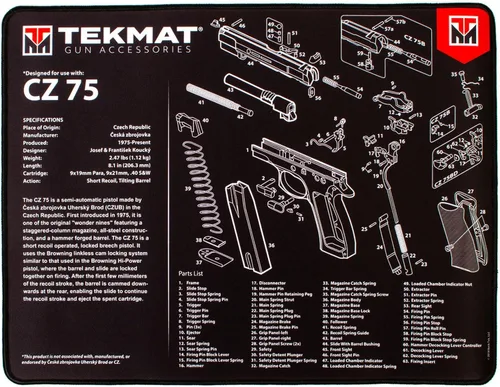 Miniatura 14 de TekMat Ultra - Alfombrilla para pistola de 20 x 15 pulgadas, tapete de limpieza y mantenimiento de pistolas con base de goma antideslizante