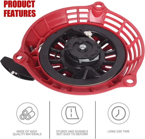 Miniatura 4 de Gashwer Arrancador de retroceso compatible con Honda GC 130/160 GCV 130/160 4hp 5hp 6hp 6.5hp EN2000 Hru19 GC135 GC160 piezas motor generador Rojo