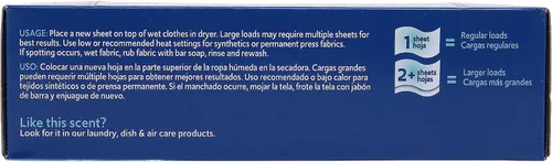 Miniatura 5 de Clorox Fraganzia - Hojas de secadora suavizantes de tela, reductoras de arrugas y antiestáticas, para ropa con gran olor, suaviza telas, aroma Océano