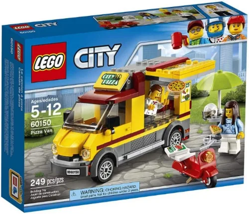 60150 Juguete de construcción de camioneta LEGO CITY, grandes vehículos, pizza
