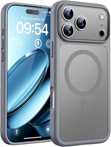 Miniatura 159 de TOCOL Funda magnética 3 en 1 para iPhone 14 Pro, mejorada [protección completa de cámara] con 2 protectores de pantalla, funda de grado militar Azul