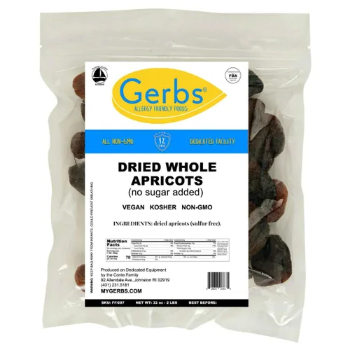 Miniatura 6 de Frutas secas GERBS, Top 14 libres de alergia alimentaria, sin sulfuro, sin conservantes, sin OMG, vegano