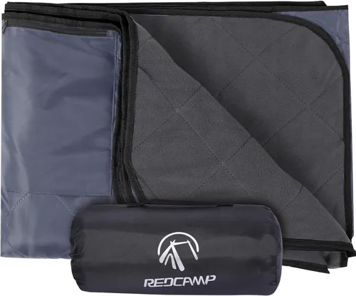 Miniatura 9 de REDCAMP - Manta Stadium impermeable, grande, resistente al viento, suave y forro polar cálido para acampar, clima frío y deportes al aire libre Azul