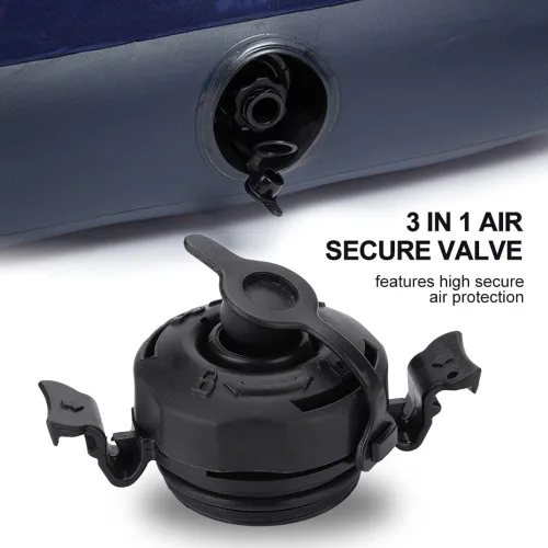 Miniatura 4 de Tapón de válvula de colchón de aire 3 en 1, tapa de sellado seguro de 1.772 in, identificación de orificio para colchón inflable Intex, color negro
