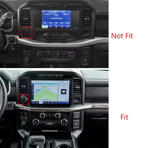 Miniatura 2 de Keptrim Para Ford F-150 de fibra de carbono ABS 2021, 2022, 2023, 2024, 2025, interruptor de aire acondicionado, 2 piezas