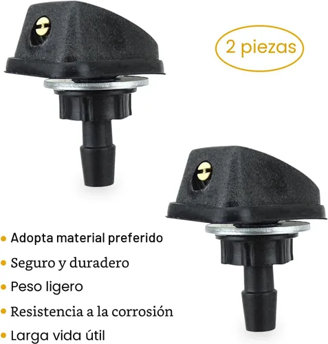 Miniatura 6 de Pack-2 - Lavaparabrisas delantero de automóvil, boquillas de limpiaparabrisas automotriz, piezas de repuesto de cabezal rociador de 0.31 pulgadas