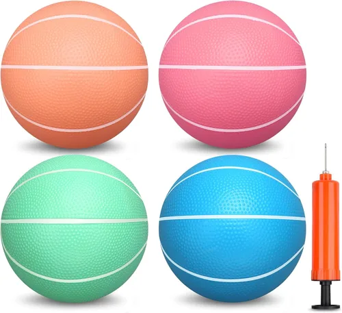 Miniatura 8 de Umnodobn Mini baloncesto de PVC de 6 pulgadas para mini aros de interior, repuesto de goma suave de 6 pulgadas para aros de puerta, ideal