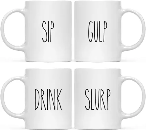 Miniatura 22 de Andaz Press Simple Farmhouse - Decoración rústica de otoño para cocina, 11 onzas, taza de té de café de cerámica, regalo para parejas, bestia