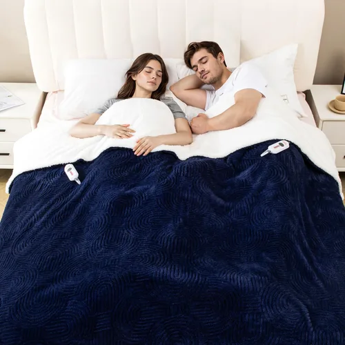 Miniatura 15 de Manta Térmica Eléctrica de Sofá - 50" x 60" Manta Térmica de Jacquard Suave y Acogedora con 4 Niveles de Calor y 4 Horas de Apagado Automático