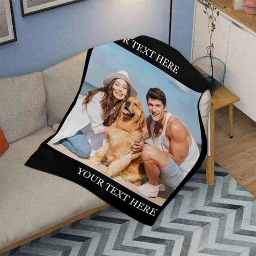 Miniatura 4 de Mantas personalizadas con fotos, 1 foto, manta personalizada, regalos personalizados para mamá, papá, pareja, novia, novio, esposa, marido, 8 tamaños