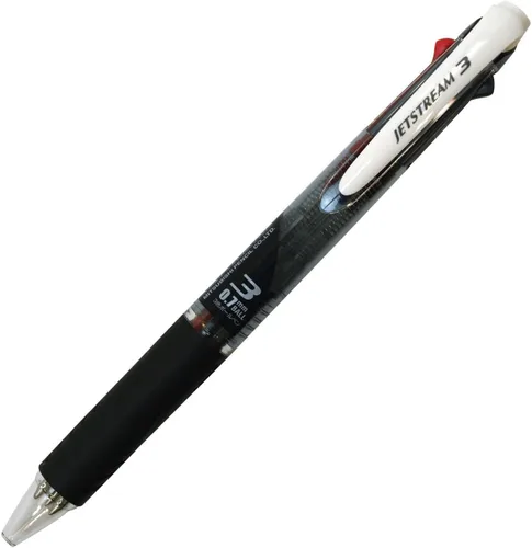 Miniatura 12 de Uni Bolígrafo Jetstream 3 colores negro, rojo, tinta azul, 0.028 in, rosa bebé (SXE340007.68)