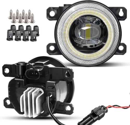 Miniatura 12 de Faro Antiniebla LED con Lente de Reemplazo de Ojo de Ángel con Anillo de Halo para Ford 13-16 Fusion, 11-15 Explorer, 08-14 Focus, 15-17 Mustang