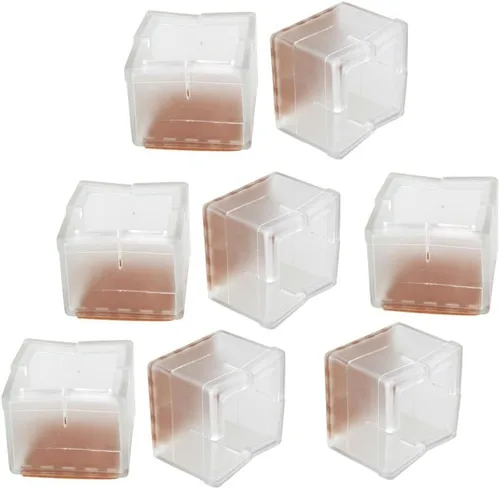 Miniatura 4 de 8pcs 1.181 in-1.378 in antideslizante silicona muebles silla mesa pie pierna cubierta protectora