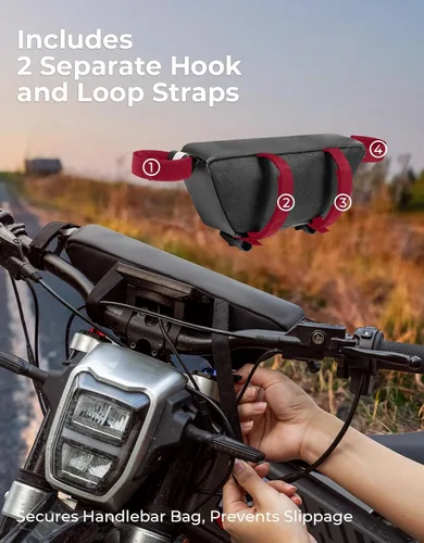 Miniatura 7 de KEMIMOTO Bolsa de manillar de motocross - Bolsa de almacenamiento impermeable para manillar de motocicleta, compatible con Sur-Ron Light Bee X, S