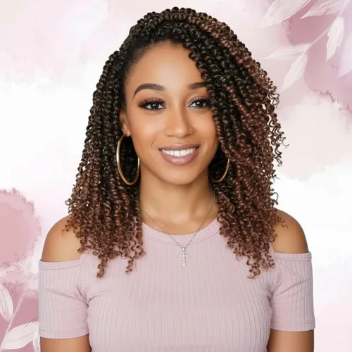 Fulcrum Cabello Passion Twist de 12 pulgadas, 8 paquetes de cabello de ganchillo Passion Twist para mujeres negras, cabello pretrenzado de ganchillo