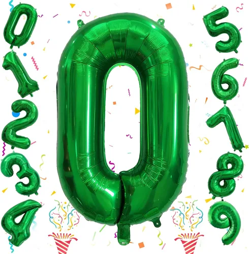 Miniatura 99 de Globos de número azul pastel de 40 pulgadas, globo gigante autoinflable de aluminio número 5 de cumpleaños para niños, globos azul bebé para hombres