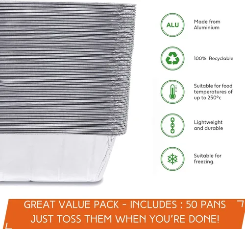 Miniatura 3 de Findful Paquete de 50 forros para bandejas de goteo para accesorios de parrilla Blackstone, bandeja de papel de aluminio desechable para 17, 22, 28