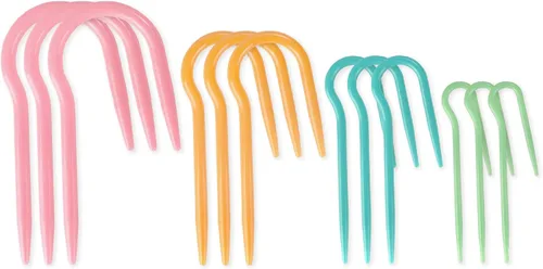 Agujas de cable en forma de U de 16 piezas, soportes para puntadas para tejer y tejer a ganchillo Juego de 16 piezas
