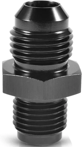 6AN macho 1/2 x 20 adaptador de rosca de destello invertido conector negro recto de aluminio, sistemas de frenado para vehículos y partes de los