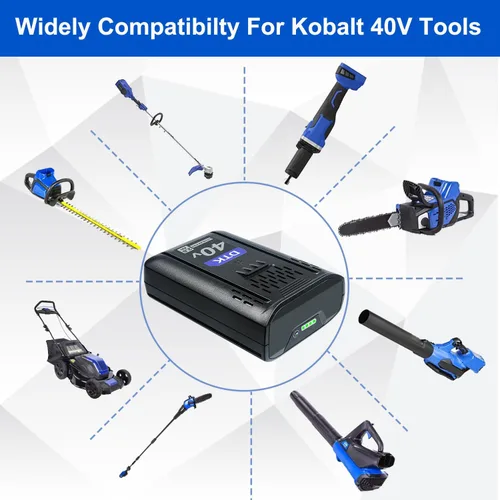 Miniatura 3 de DTK Repuesto para batería Kobalt 40V KM 2041B-06, KPM1040A-03, KM-1640-06, batería de herramienta eléctrica inalámbrica KM 4040-06 2800mAh