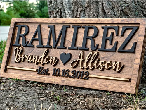 Regalo de despedida de soltera | Regalo de boda personalizado con apellido grabado | Aniversario | Regalos de compromiso | Regalo del día de San