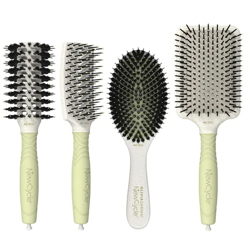 Olivia Garden El cepillo profesional NewCycle está hecho de materiales 100% reciclados (excepto cerdas y cojín), estiliza todo tipo de cabello