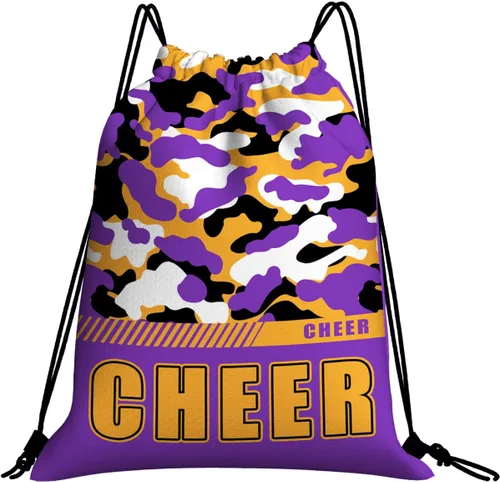 Miniatura 31 de Mochila con cordón impermeable para gimnasio, bolsas con cordón, bolsa de cuerda deportiva, mochila de camuflaje, Bolsas con cordón Cheer - Bolsas
