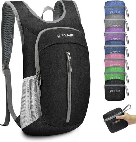 Miniatura 32 de ZOMAKE Mochila ultraligera plegable de 20L, mochilas plegables pequeñas resistentes al agua para senderismo, mochila de día colapsable para mujeres