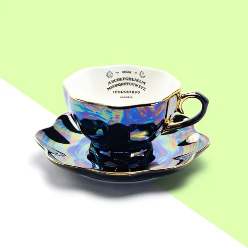 Miniatura 4 de Grace Teaware Ouija Board - Taza de té y platillo con borde dorado