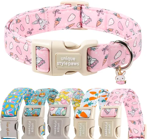 Miniatura 71 de Unique style paws - Collar para perro con hebilla de metal, naranja, duradero, lindo collar para perros pequeños, medianos y grandes