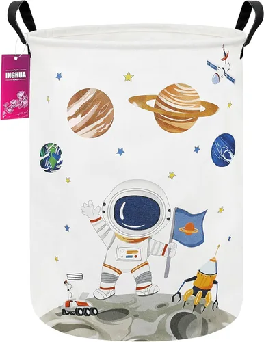 Miniatura 27 de Cesta de lavandería grande de tela de lona ligera, cesta de almacenamiento para juguetes, ropa sucia plegable, impermeable, para dormitorios