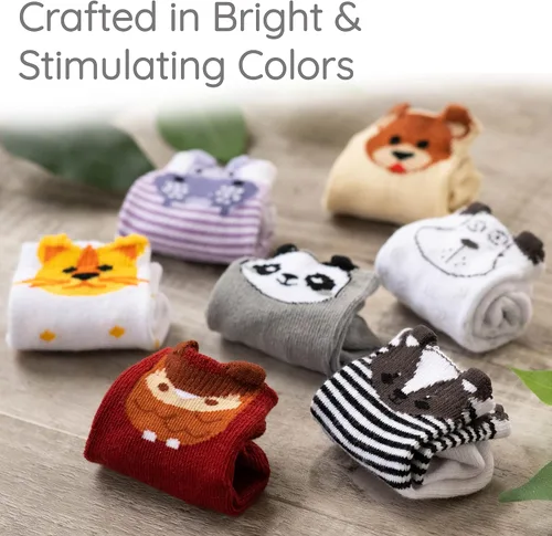 Miniatura 9 de ZIRI ZANE Juego de regalo de calcetines para bebé regalos para bebés recién nacidos para niños y niñas 7 pares únicos bonito y divertido regalo