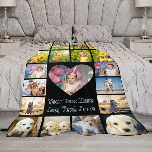Miniatura 3 de Artsadd Manta personalizada con foto, mantas personalizadas para papá y abuelo, regalos del Día del Padre, manta conmemorativa para la familia