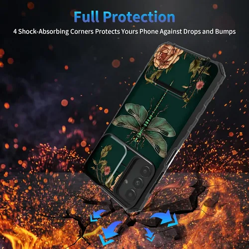 Miniatura 723 de Funda para Samsung Galaxy S22 Ultra 5G, Galaxy S22 Ultra con cubierta de cámara deslizante, funda resistente de doble capa con función atril Black