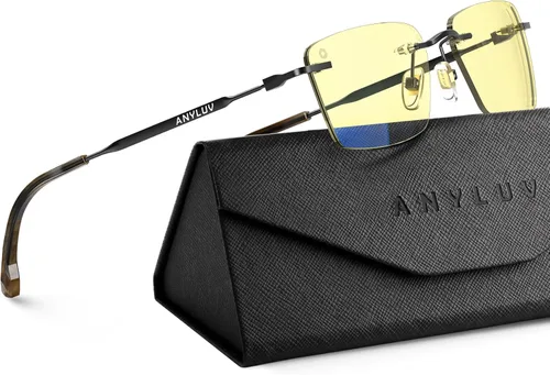 Miniatura 8 de ANYLUV Rimless Blue Light Glasses for Women/Men, Fashion Lightweight Blue Light Blocking Glasses with Stylish Metal Temples