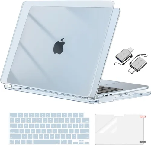 Miniatura 42 de Mosiso Funda para MacBook Air de 13 y 13.6 pulgadas, 2024, 2023 y 2022, M3 A3113, M2 A2681, Touch ID, carcasa rígida, cubierta de teclado, protector