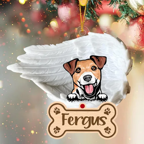 Miniatura 69 de Adorno de perro afgano de 1 ángel, adorno acrílico 2D personalizado conmemorativo para perros, regalo por pérdida de mascotas, regalo