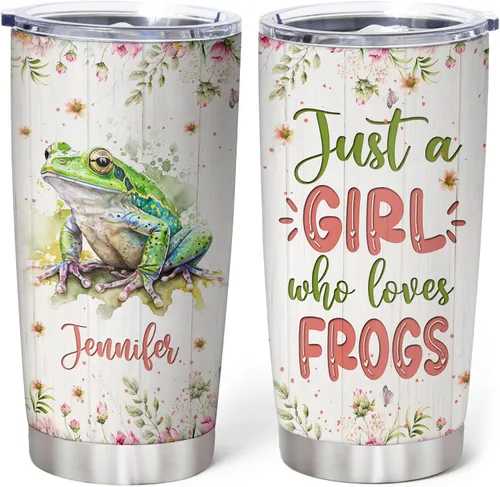 Miniatura 20 de Hyturtle Regalos personalizados para los amantes de los osos – Just A Girl Who Loves Bears - Vaso de acero inoxidable con nombre personalizado de 20
