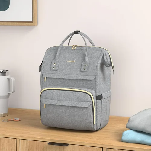Miniatura 2 de Mochila para computadora portátil para mujer, de moda, para viaje, con puerto USB, gris), TY146931