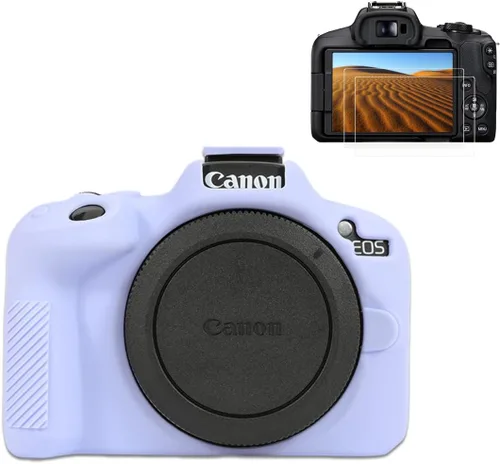 Miniatura 10 de Pocoukate Funda para cámara Canon EOS R50, funda protectora de silicona suave con protector de pantalla EOS R50 Accesorios para Canon EOS R50 Cámara
