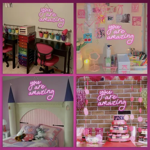 Miniatura 38 de Este Debe Ser El Lugar Letrero De Neón Letra Rosa Led Para Decoración De Pared Usb Letrero De Palabra Enciende Para Dormitorio Sala De Juegos Salón