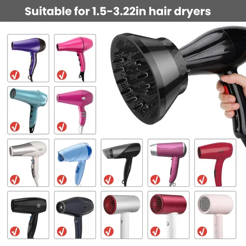 Miniatura 2 de Segbeauty Difusor de pelo plegable universal, plegable de viaje, ajustable, de secado rápido, difusor de secado rápido, accesorio portátil