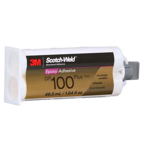 Miniatura 3 de 3M Scotch-Weld – Adhesivo epoxi DP100 Plus, claro, grado profesional, manejo y curado rápidos, 48.5 mL (1.64 fl oz) duo-pak