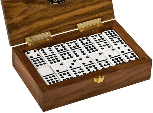 Miniatura 8 de Alex Cramer The Nines Double 9 Juego de dominó – Estuche de nogal macizo fabricado en Estados Unidos para sostener nuestro juego de dominó de 55