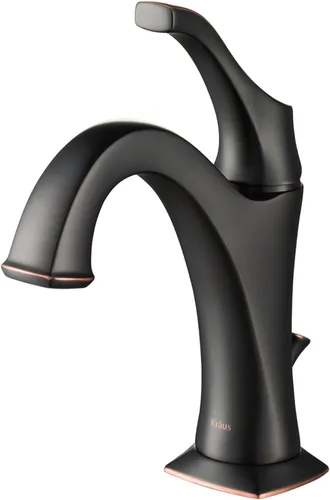 Miniatura 15 de KRAUS KBF-1201SFS Arlo Grifo de lavabo de una sola manija para baño con drenaje de varilla de elevación y placa de cubierta, acero inoxidable Acero