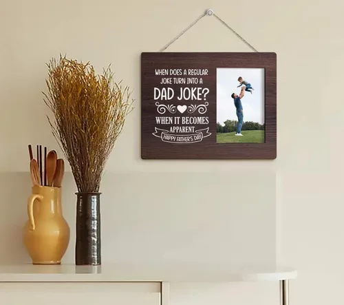 Miniatura 7 de Regalos para papá: placa de marco de fotos, feliz día del padre, divertido marco de fotos, regalo ideal para papá de hija o hijo