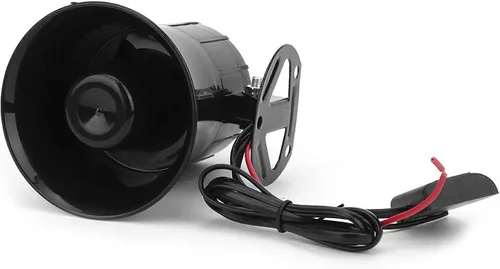 Acouto 12V 30W Car 3 Tonos Bocina Altavoz Motocicleta Megáfono de advertencia electrónica Sirena Ambulancia Blaring para bocina de coche 12V Altavoz