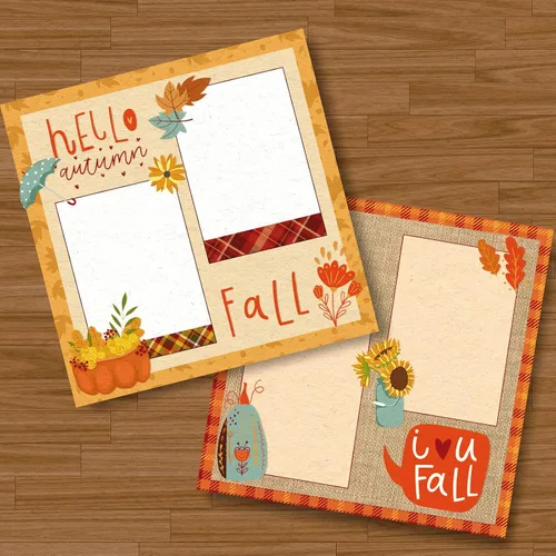Miniatura 6 de Whaline 24 piezas de papel de otoño con patrón de Acción de Gracias, hojas de otoño coloridas a cuadros de calabaza a cuadros de doble cara, papel