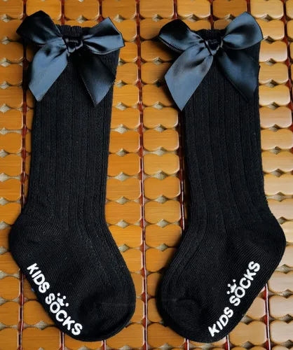 Miniatura 4 de QandSweet Baby Girl Knee-High Socks Toddlers Bow Stockings Newborn Infant Non-Slip Sock